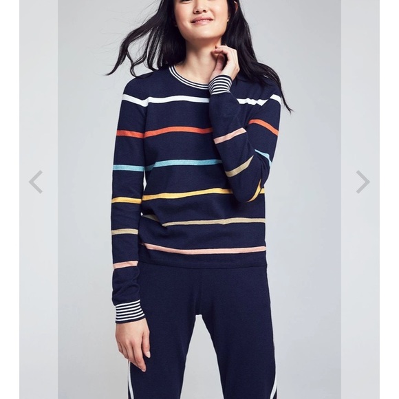 Faherty Surf Sweater In Navy Stripe 